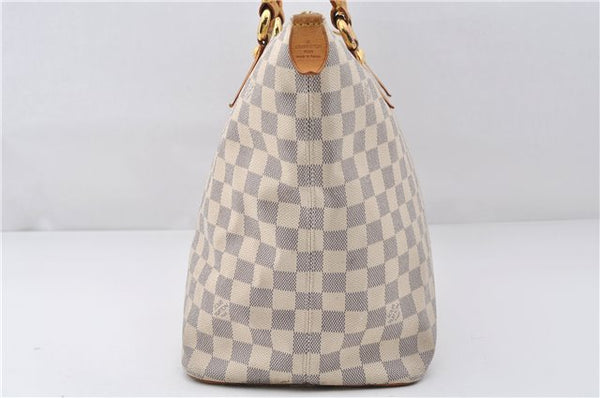 Authentic Louis Vuitton Damier Azur Saleya MM Shoulder Tote Bag N51185 LV 7795E
