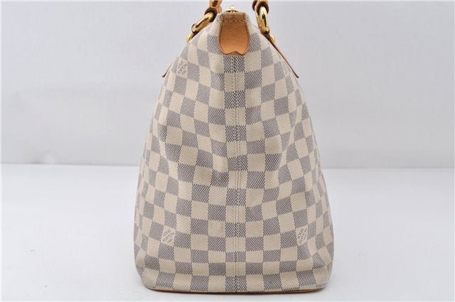Authentic Louis Vuitton Damier Azur Saleya MM Shoulder Tote Bag N51185 LV 7795E
