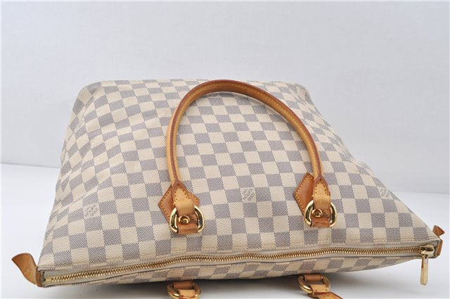 Authentic Louis Vuitton Damier Azur Saleya MM Shoulder Tote Bag N51185 LV 7795E