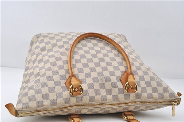 Authentic Louis Vuitton Damier Azur Saleya MM Shoulder Tote Bag N51185 LV 7795E
