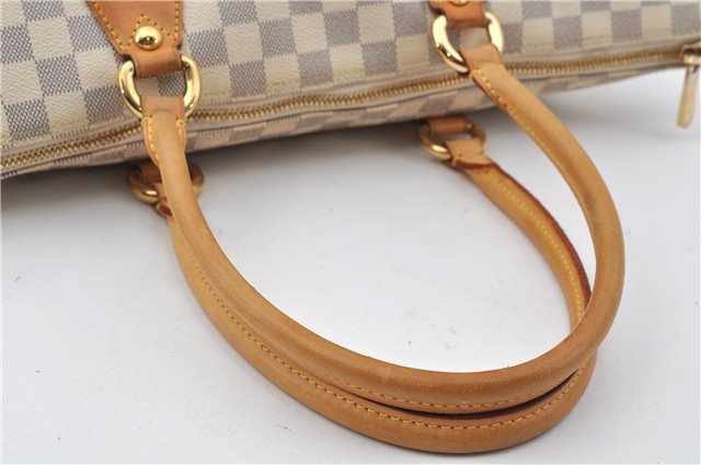 Authentic Louis Vuitton Damier Azur Saleya MM Shoulder Tote Bag N51185 LV 7795E