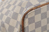 Authentic Louis Vuitton Damier Azur Saleya MM Shoulder Tote Bag N51185 LV 7795E