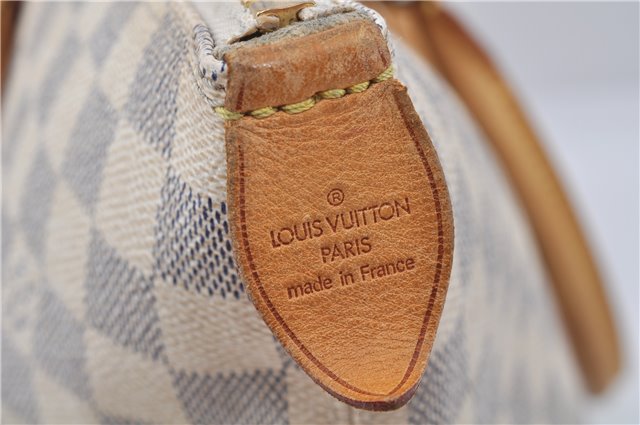 Authentic Louis Vuitton Damier Azur Saleya MM Shoulder Tote Bag N51185 LV 7795E