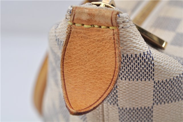 Authentic Louis Vuitton Damier Azur Saleya MM Shoulder Tote Bag N51185 LV 7795E