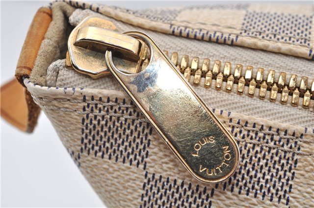 Authentic Louis Vuitton Damier Azur Saleya MM Shoulder Tote Bag N51185 LV 7795E