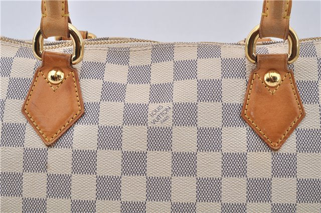 Authentic Louis Vuitton Damier Azur Saleya MM Shoulder Tote Bag N51185 LV 7795E