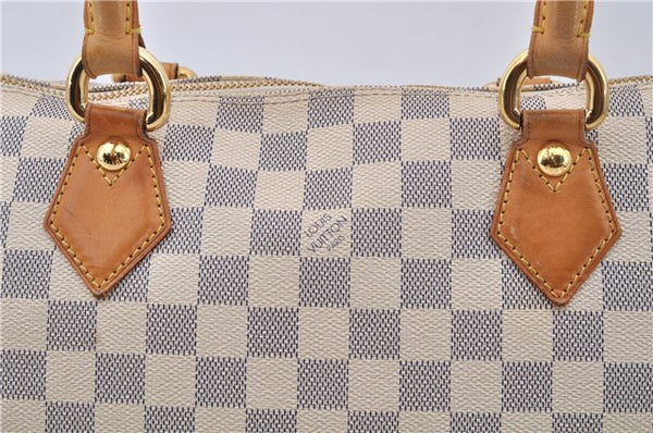 Authentic Louis Vuitton Damier Azur Saleya MM Shoulder Tote Bag N51185 LV 7795E