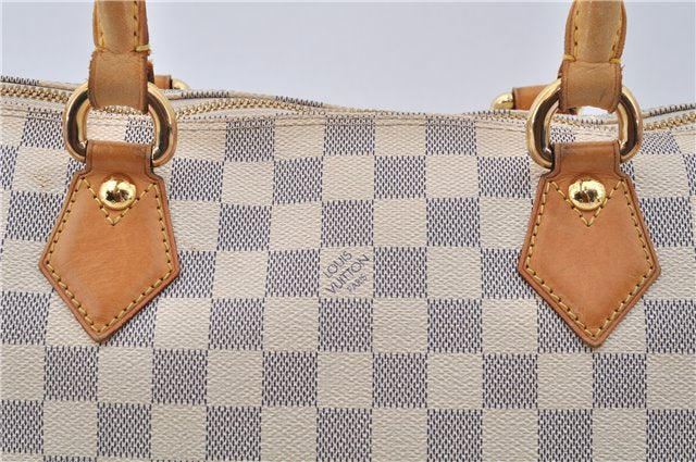 Authentic Louis Vuitton Damier Azur Saleya MM Shoulder Tote Bag N51185 LV 7795E