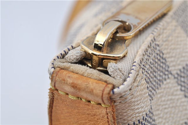 Authentic Louis Vuitton Damier Azur Saleya MM Shoulder Tote Bag N51185 LV 7795E