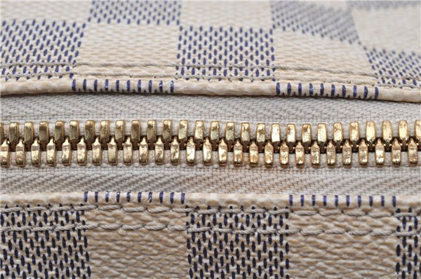 Authentic Louis Vuitton Damier Azur Saleya MM Shoulder Tote Bag N51185 LV 7795E