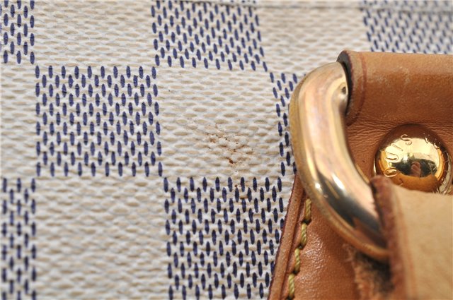 Authentic Louis Vuitton Damier Azur Saleya MM Shoulder Tote Bag N51185 LV 7795E