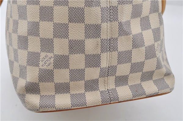 Authentic Louis Vuitton Damier Azur Saleya MM Shoulder Tote Bag N51185 LV 7795E