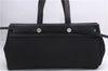 Authentic HERMES Her Bag Cabas GM & GM Shoulder Tote Bag Canvas Black 7797E