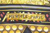 Authentic HERMES Carre 90 Scarf "L'OR DES CHEFS" Silk Black 7800D