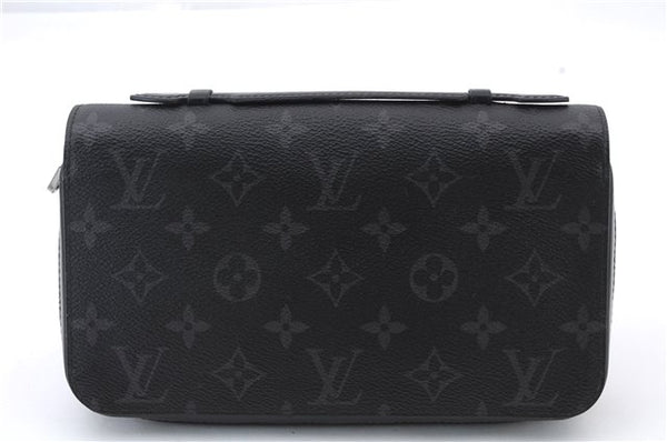 Authentic LOUIS VUITTON Monogram Eclipse Zippy XL Wallet M61698 LV 7802C