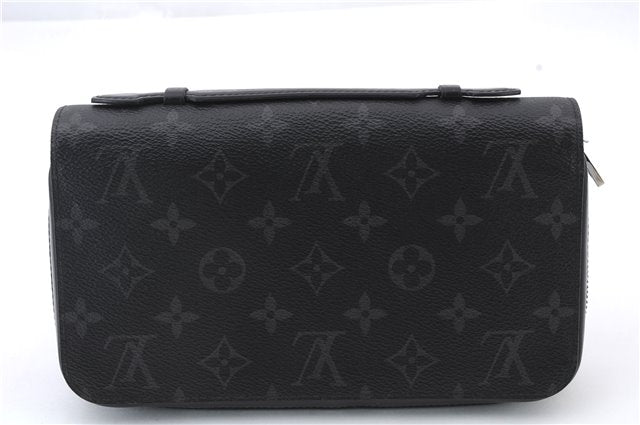 Authentic LOUIS VUITTON Monogram Eclipse Zippy XL Wallet M61698 LV 7802C