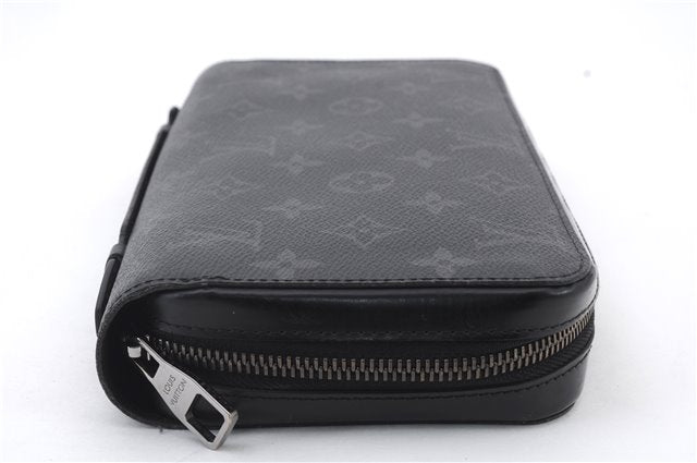 Authentic LOUIS VUITTON Monogram Eclipse Zippy XL Wallet M61698 LV 7802C