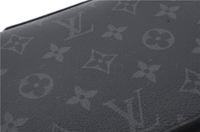 Authentic LOUIS VUITTON Monogram Eclipse Zippy XL Wallet M61698 LV 7802C