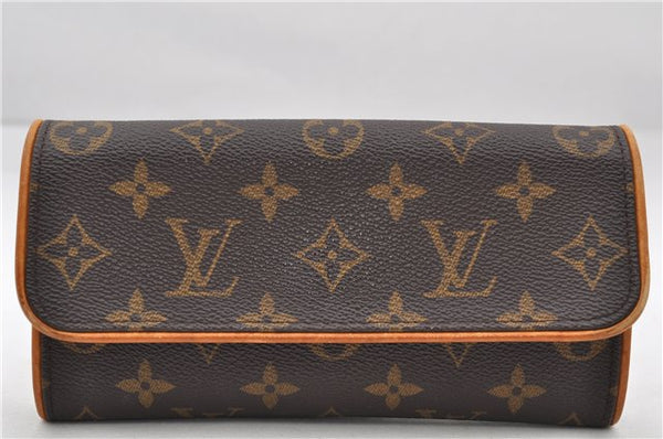 Authentic Louis Vuitton Monogram Pochette Twin PM Shoulder Bag M51854 LV 7802E