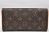 Authentic Louis Vuitton Monogram Pochette Twin PM Shoulder Bag M51854 LV 7802E