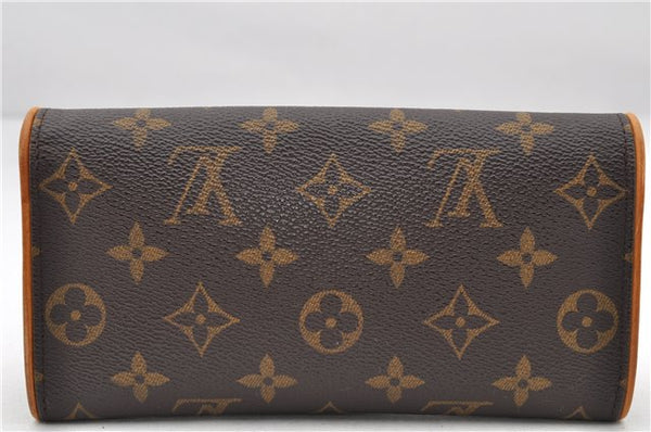 Authentic Louis Vuitton Monogram Pochette Twin PM Shoulder Bag M51854 LV 7802E
