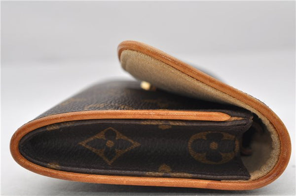 Authentic Louis Vuitton Monogram Pochette Twin PM Shoulder Bag M51854 LV 7802E