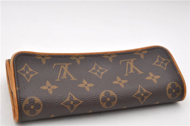 Authentic Louis Vuitton Monogram Pochette Twin PM Shoulder Bag M51854 LV 7802E