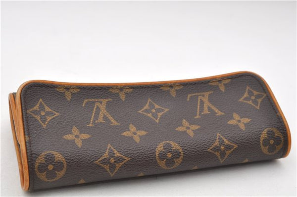 Authentic Louis Vuitton Monogram Pochette Twin PM Shoulder Bag M51854 LV 7802E