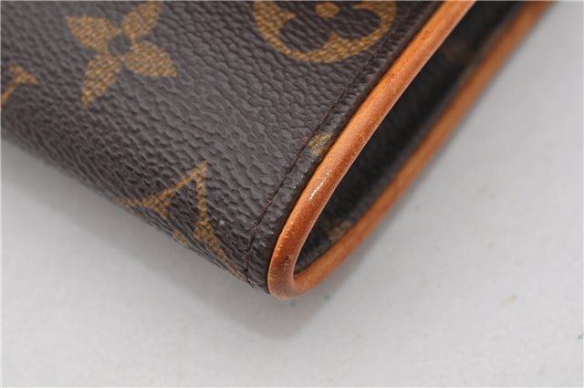 Authentic Louis Vuitton Monogram Pochette Twin PM Shoulder Bag M51854 LV 7802E