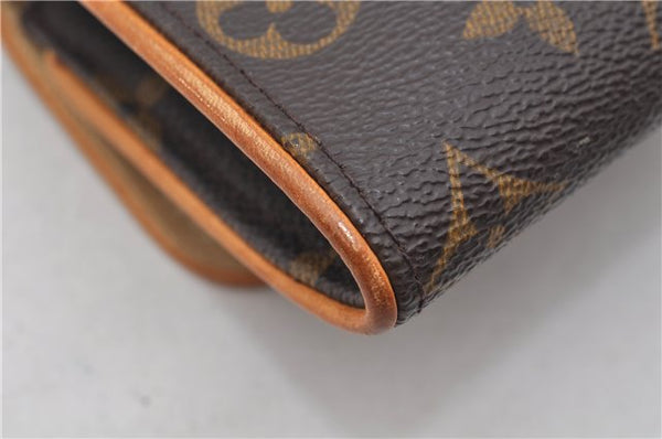 Authentic Louis Vuitton Monogram Pochette Twin PM Shoulder Bag M51854 LV 7802E