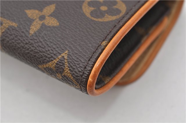 Authentic Louis Vuitton Monogram Pochette Twin PM Shoulder Bag M51854 LV 7802E