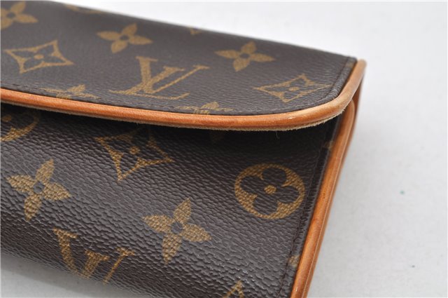 Authentic Louis Vuitton Monogram Pochette Twin PM Shoulder Bag M51854 LV 7802E