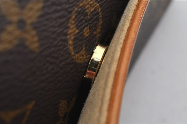 Authentic Louis Vuitton Monogram Pochette Twin PM Shoulder Bag M51854 LV 7802E