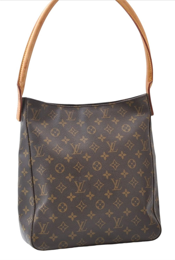 Authentic Louis Vuitton Monogram Looping GM Shoulder Bag Purse M51145 LV 7803E