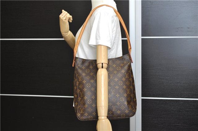 Authentic Louis Vuitton Monogram Looping GM Shoulder Bag Purse M51145 LV 7803E
