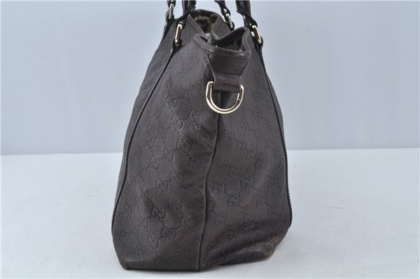 Authentic GUCCI Guccissima GG Leather Shoulder Tote Bag 197953 Brown 7804C