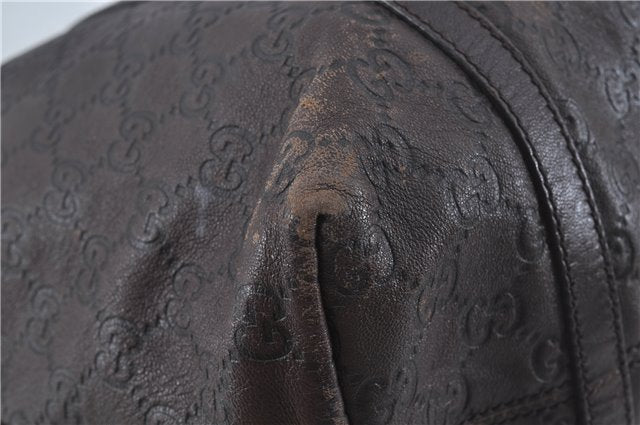 Authentic GUCCI Guccissima GG Leather Shoulder Tote Bag 197953 Brown 7804C