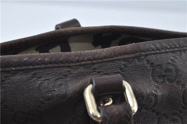 Authentic GUCCI Guccissima GG Leather Shoulder Tote Bag 197953 Brown 7804C