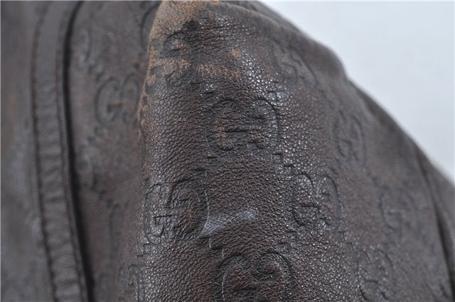 Authentic GUCCI Guccissima GG Leather Shoulder Tote Bag 197953 Brown 7804C