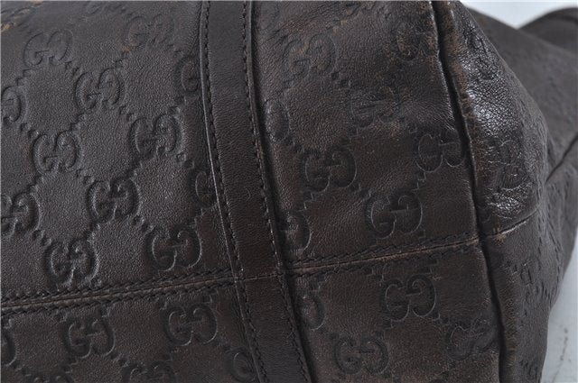 Authentic GUCCI Guccissima GG Leather Shoulder Tote Bag 197953 Brown 7804C