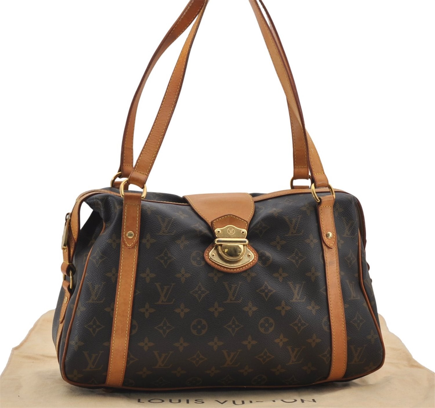 Authentic Louis Vuitton Monogram Stresa PM Shoulder Tote Bag M51186 LV 7804E