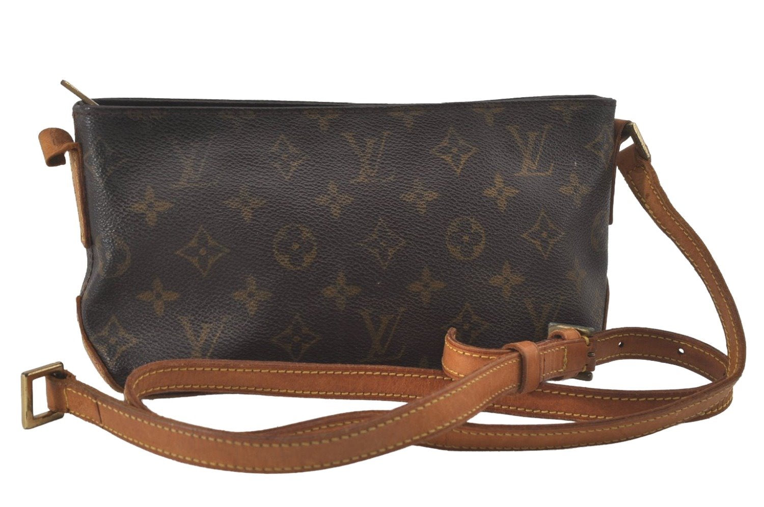 Authentic Louis Vuitton Monogram Trotteur Shoulder Cross Bag M51240 Junk 7806I