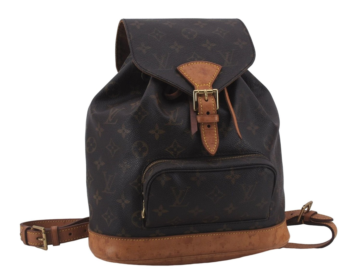 Authentic Louis Vuitton Monogram Montsouris MM Backpack M51136 LV 7808D