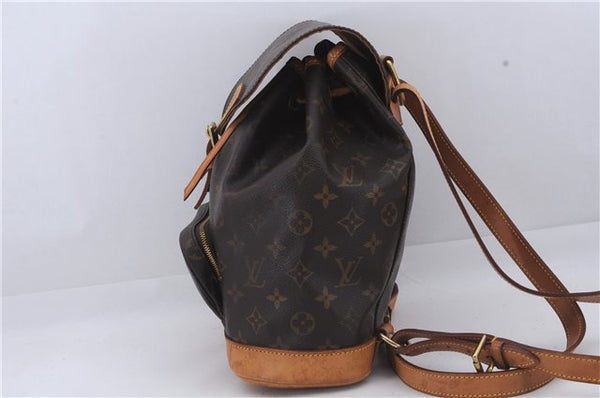 Authentic Louis Vuitton Monogram Montsouris MM Backpack M51136 LV 7808D