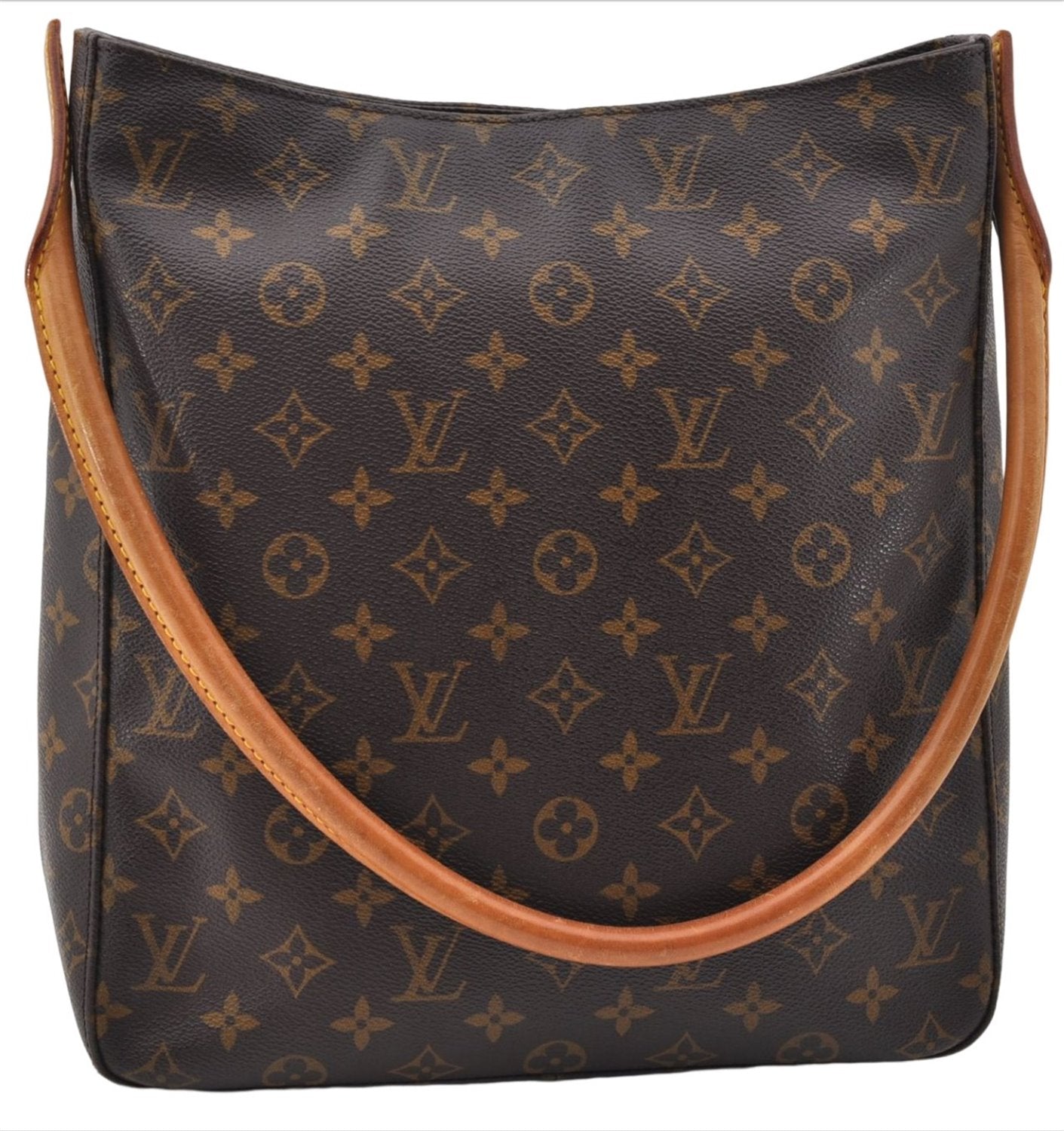 Authentic Louis Vuitton Monogram Looping GM Shoulder Bag M51145 LV 7809E