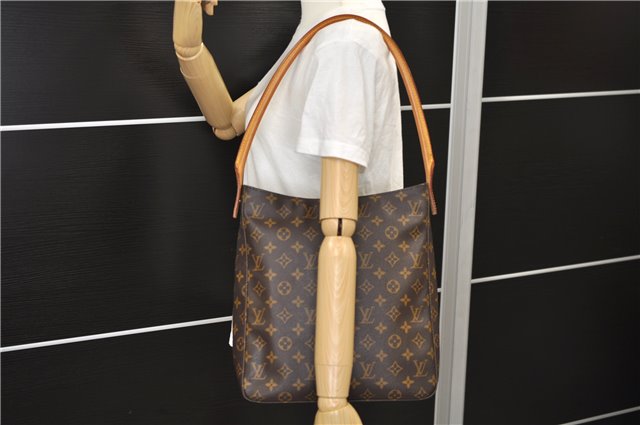 Authentic Louis Vuitton Monogram Looping GM Shoulder Bag M51145 LV 7809E