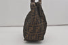 Authentic FENDI Vintage Zucca Shoulder Tote Bag Purse Nylon Leather Brown 7809I