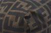 Authentic FENDI Vintage Zucca Shoulder Tote Bag Purse Nylon Leather Brown 7809I