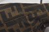 Authentic FENDI Vintage Zucca Shoulder Tote Bag Purse Nylon Leather Brown 7809I