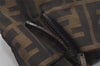Authentic FENDI Vintage Zucca Shoulder Tote Bag Purse Nylon Leather Brown 7809I